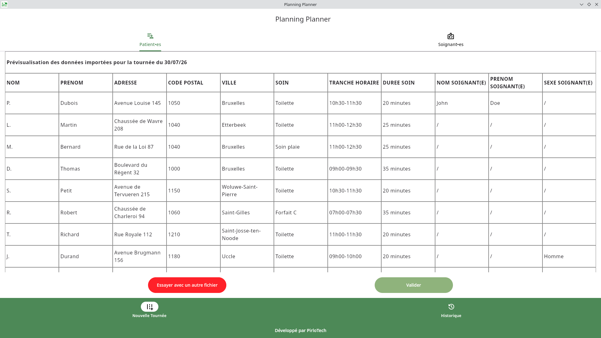 Capture d'écran planning planner n°2