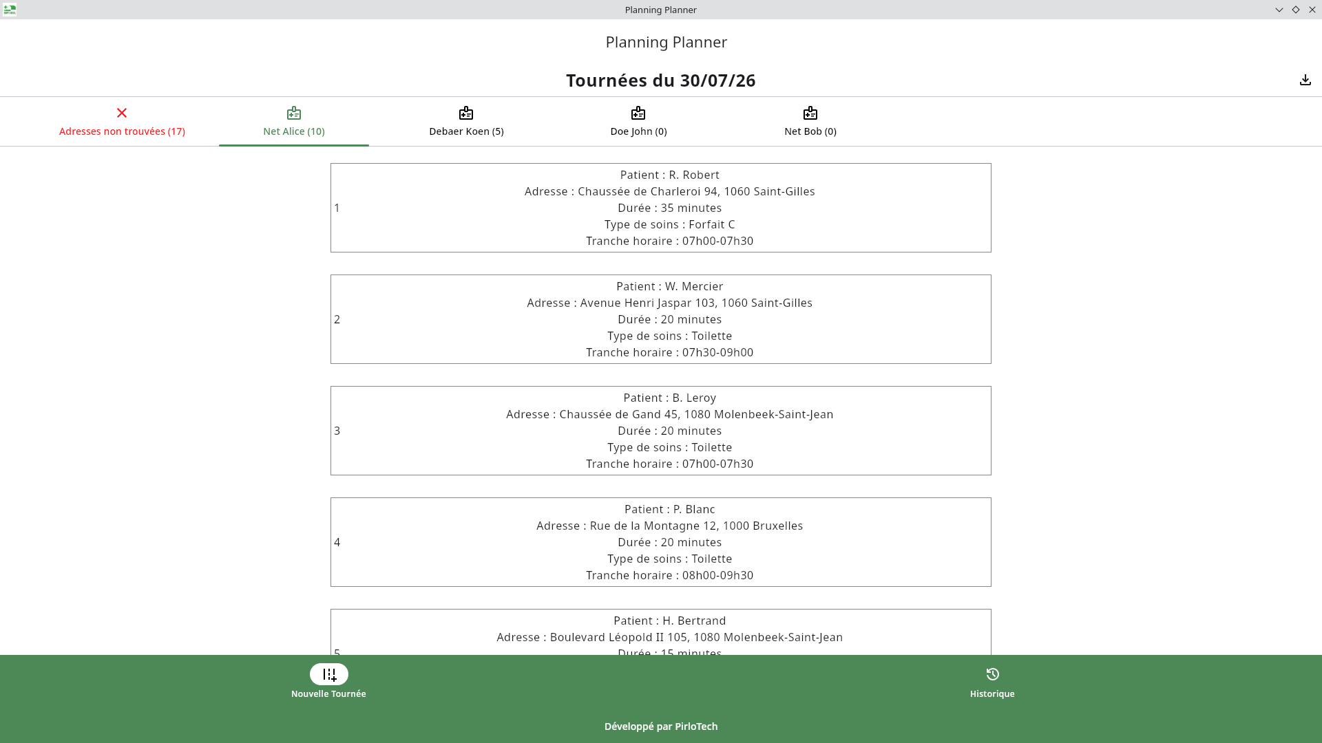 Capture d'écran planning planner n°4